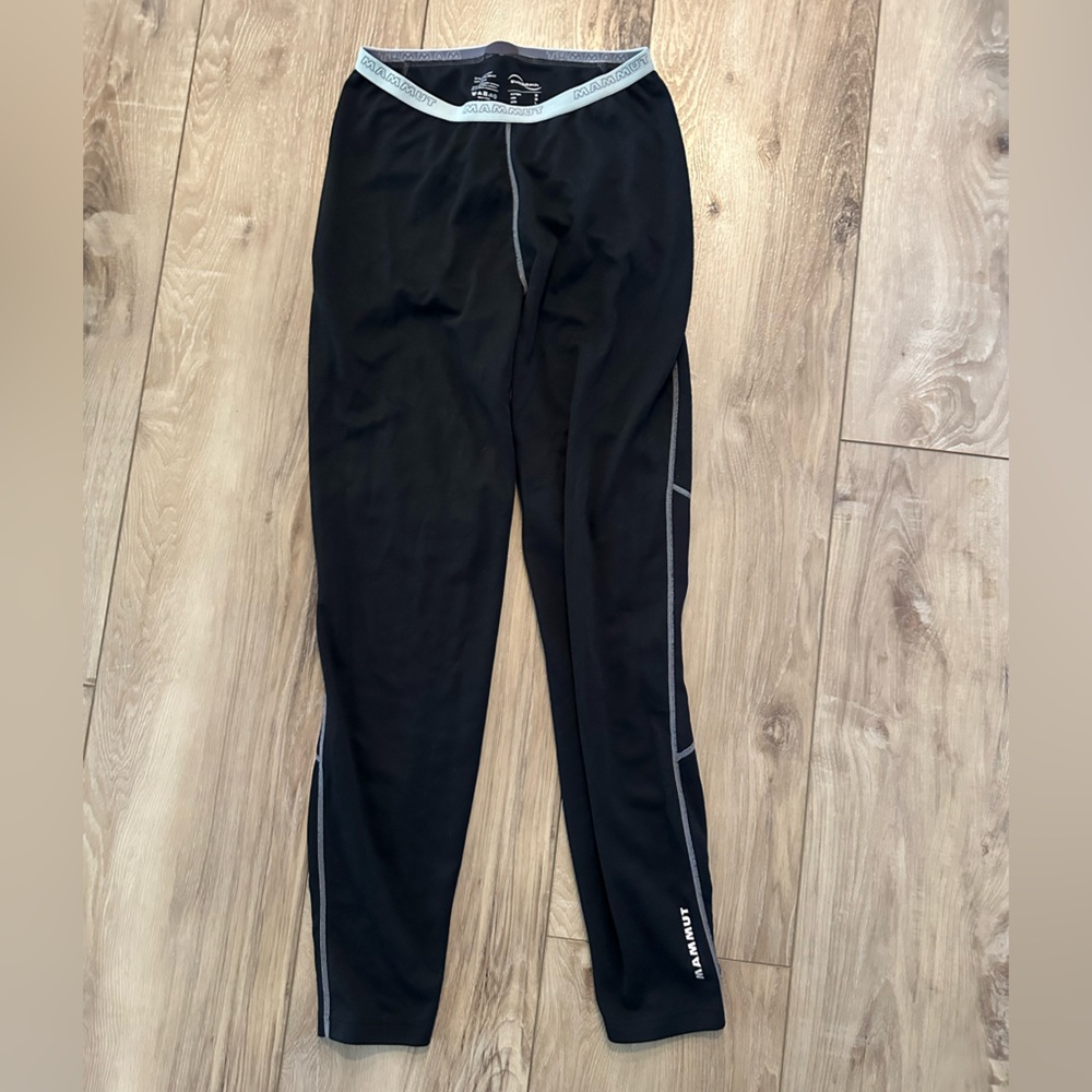 Mammut Black Baselayer Pants with Gray Trim